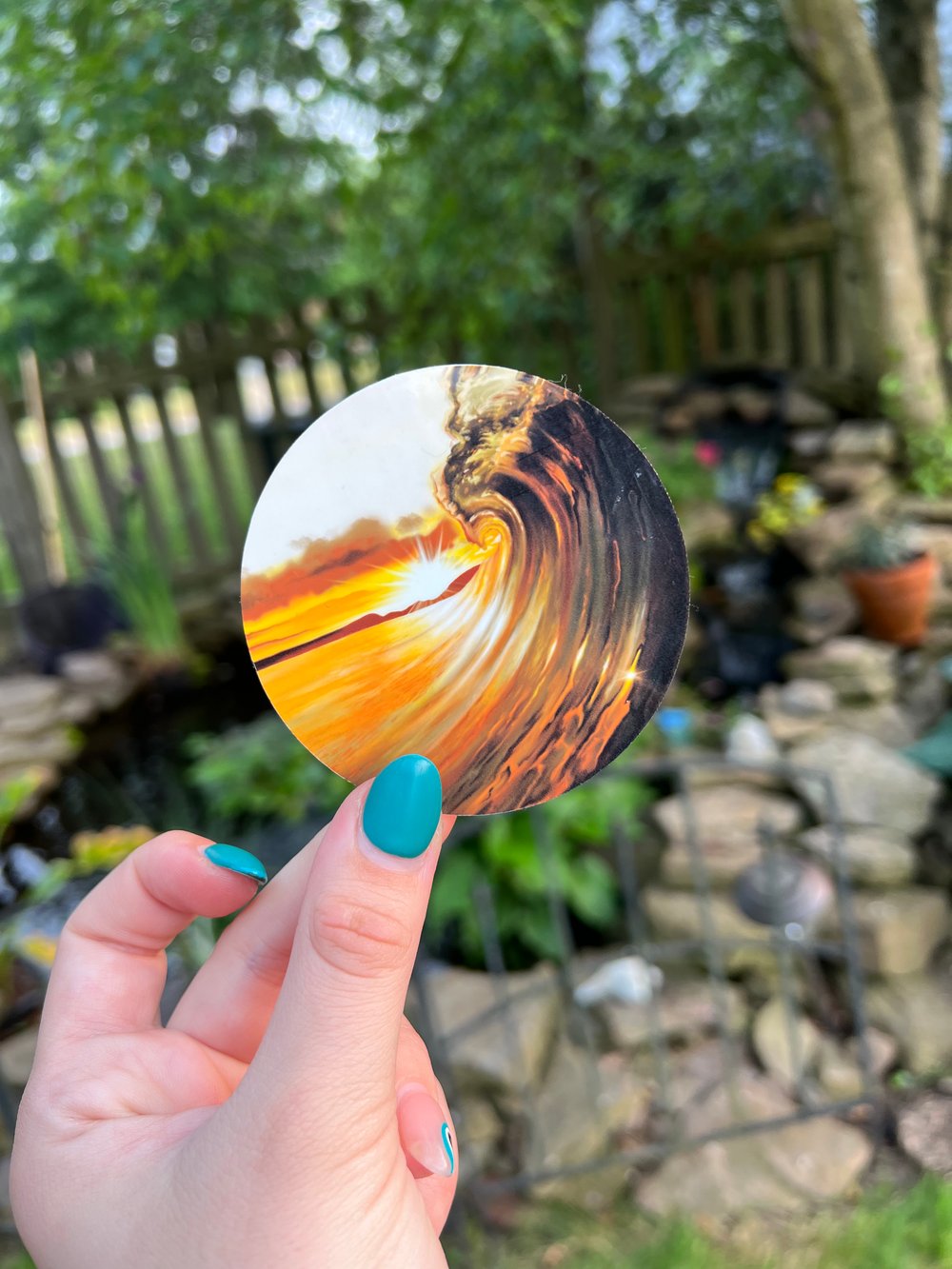 Image of Free as the Sea Sticker (can be made with or without phrase)