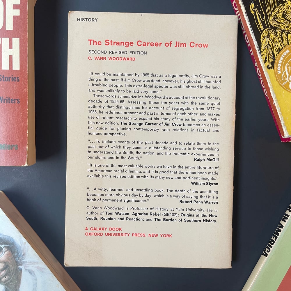 The Strange Career of Jim crow