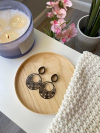 Image 5 of Black Flower Power Hoops
