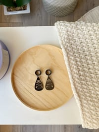 Image 2 of Black Garden Teardrop Dangles