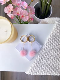 Image 1 of Pink Poofs (Gold)