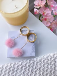 Image 2 of Pink Poofs (Gold)