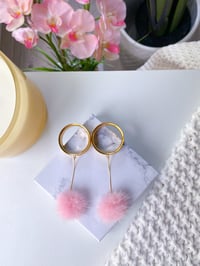 Image 3 of Pink Poofs (Gold)