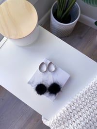 Image 4 of Black Poofs (Silver) 
