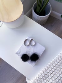 Image 5 of Black Poofs (Silver) 