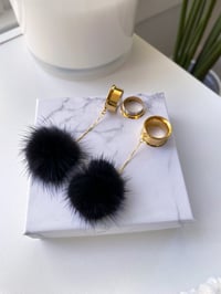 Image 4 of Black Poofs (Gold)
