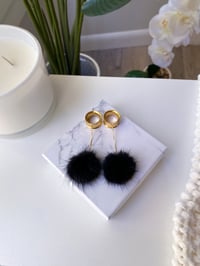 Image 1 of Black Poofs (Gold)