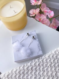 Image 2 of White Poofs (Silver)