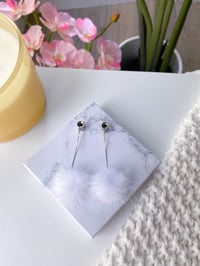 Image 3 of White Poofs (Silver)