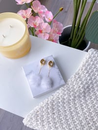 Image 3 of White Poofs (Gold)