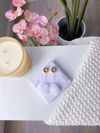 Image 4 of White Poofs (Gold)