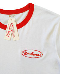 Image 3 of The Worker T-shirt - White/red