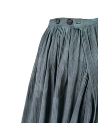 Image 4 of Crinkled Linen Aged and Dyed Wrap Skirt