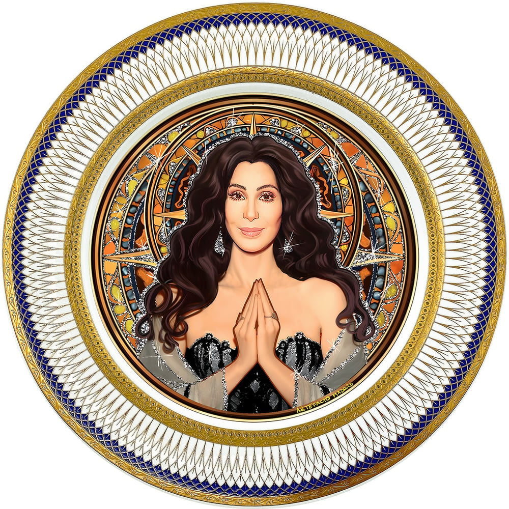 Image of Gypsies, Tramps & Thieves. Cher - Fine China Plate - #0774