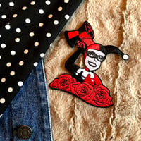 Image 1 of Harley Quinn Iron on Patch - 4 inch wide