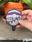 Rather be Somewhere Else Ace Hot Air Balloon - 3.5 Inch Iron on Patch