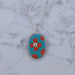 Image of california poppy cloisonne pendant