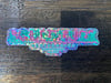 glitter neon sticker