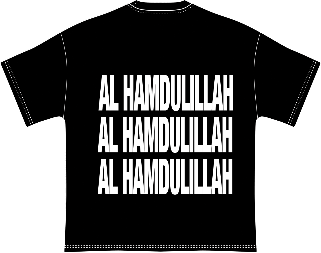 Image of AL HAMDULILLAH - BLACK TEE