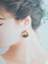 Image 5 of Red Hoop Earrings R1 | Shoujo Fairytale