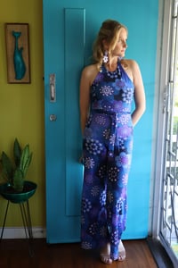 Image 4 of High Neck Jumpsuit In Get Groovy Purple