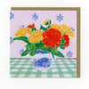 'Calendula Flowers' Greetings Card