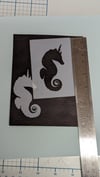 Mini seahorse stencil & mask