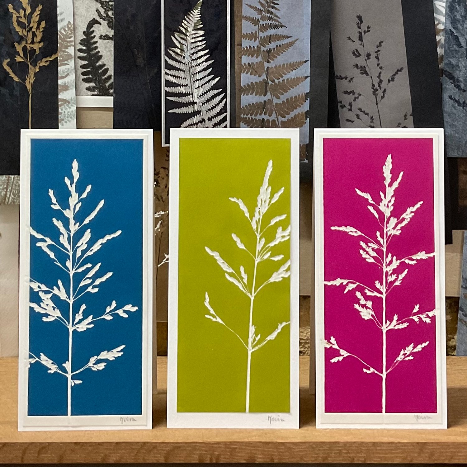 Image of Wild Meadow ~ idividually printed grasses ~ choice of 3 colours
