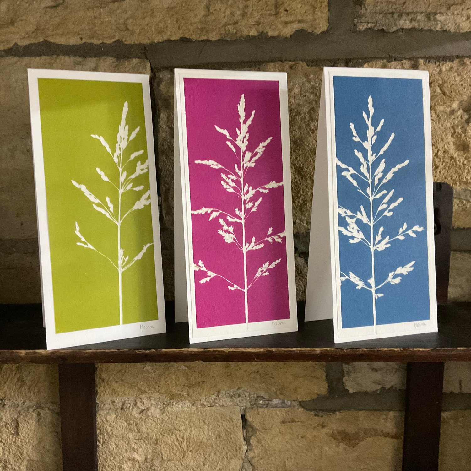 Image of Wild Meadow ~ idividually printed grasses ~ choice of 3 colours