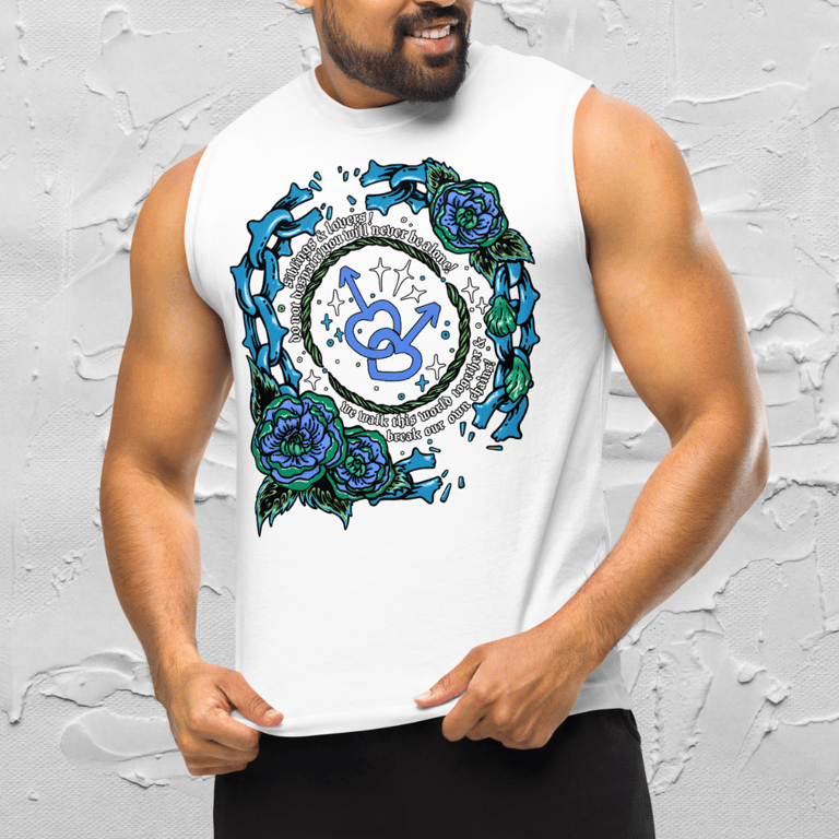 Gay Siblings & Lovers Printed Unisex Tank Image 2