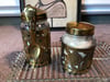 Nestle's Vintage Brass & Glass Jars