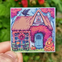 Halloween Pumpkin Cottage - Sticker