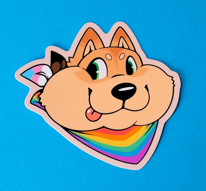 Image of Big Doggy Pride Sticker 🏳️‍🌈