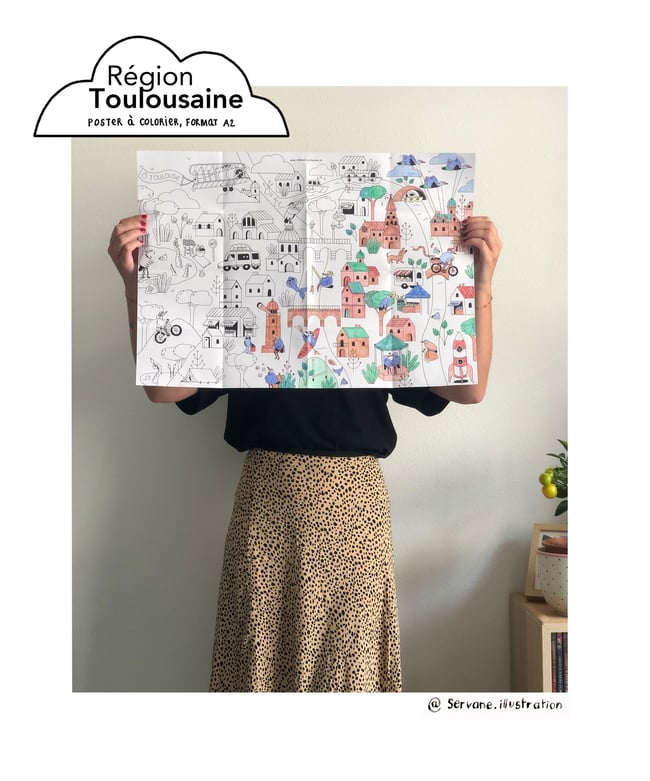 " Poster de coloriage " (trois au choix)