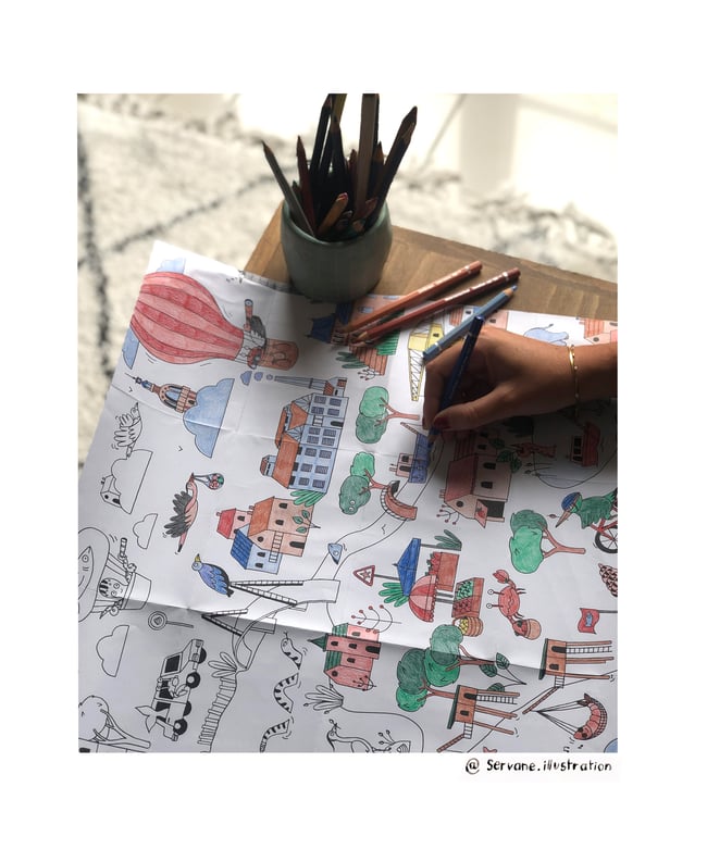 " Poster de coloriage " (trois au choix)