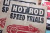  Hot Rod Speed Trials Aged Linocut Print (Red racer 120gr edition) FREE SHIPPING