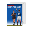 Birthday Card for Rangers Fans | Gazza 'Here's Your Card' Player Illustration
