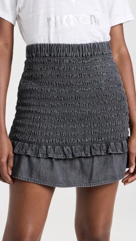 Image of ISABEL MARANT ÉTOILE DORELA SKIRT DARK GREY