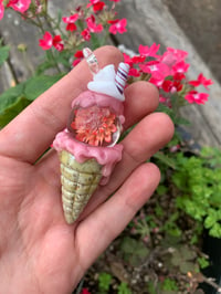 Image 3 of Cherry blossom Cone - Collab with Kimmo glass art 