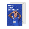 Birthday  Card for Rangers Fans | Tavernier 'Tav a Great Birthday' Player Illustration
