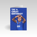 Birthday  Card for Rangers Fans | Tavernier 'Tav a Great Birthday' Player Illustration