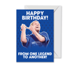 Birthday Card for Rangers Fans | Gascoigne 'From One Legend to Another'