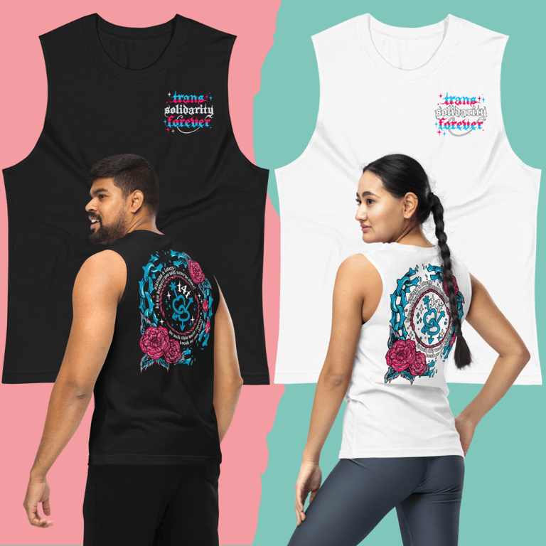 Trans Solidarity Forever Double Printed Unisex Tank Image 3