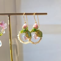 Image 3 of Pink Heart Hoop Earrings P3A | Shoujo Fairytale