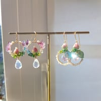 Image 4 of Pink Heart Hoop Earrings P3A | Shoujo Fairytale