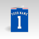 Birthday Card for Rangers Fans | Name & Number Shirt | Personalisation Options