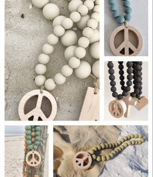 Image of Extra Mini Love Beads - PEACE SIGN
