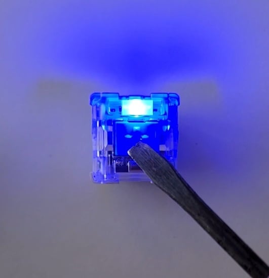 Image of LED 7- COLOR REPLACEABLE KEY CAP SWITCHES (3 LEFT)