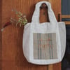 Minku linen book tote - large