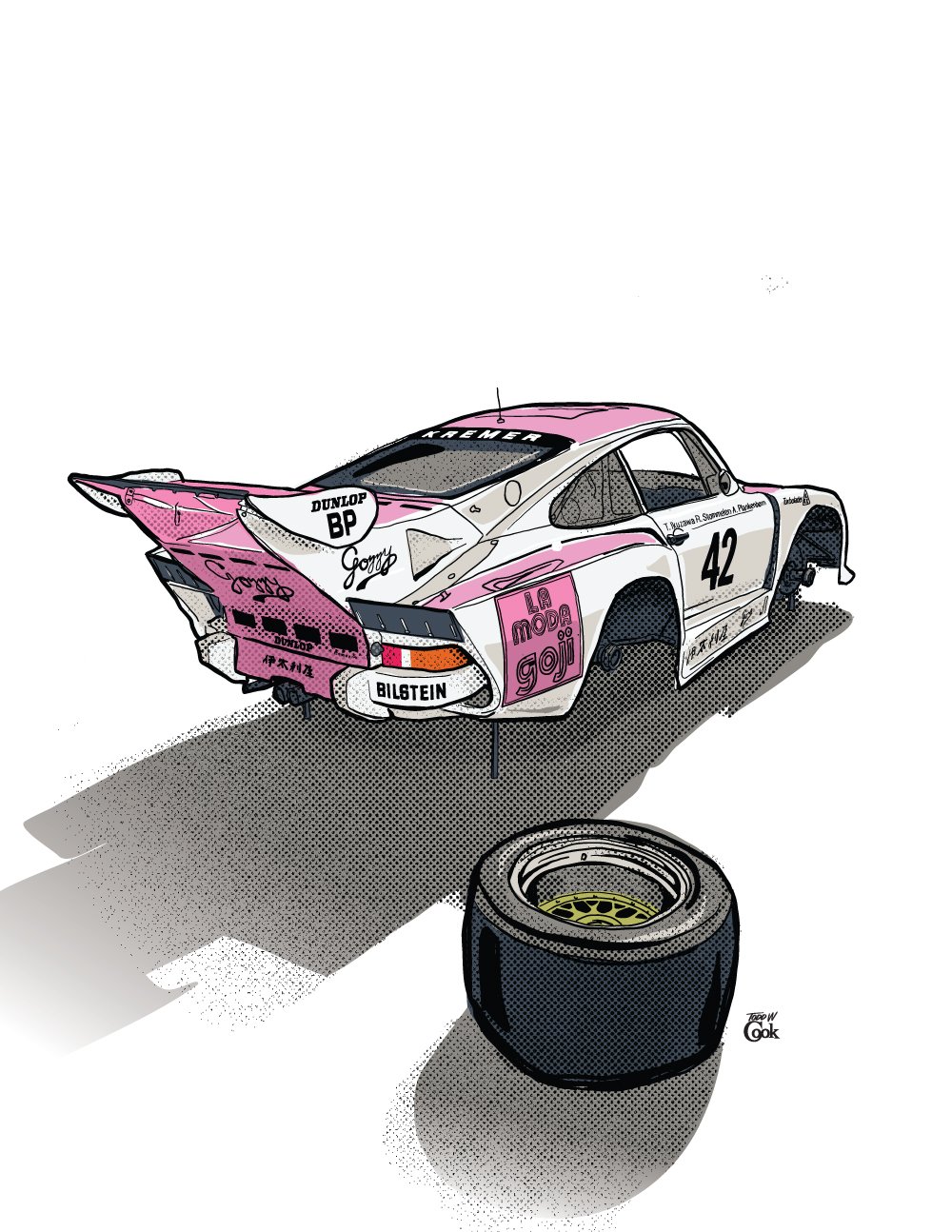 影絵 Petrol Emotion — Gozzy Porsche 935 Illustration